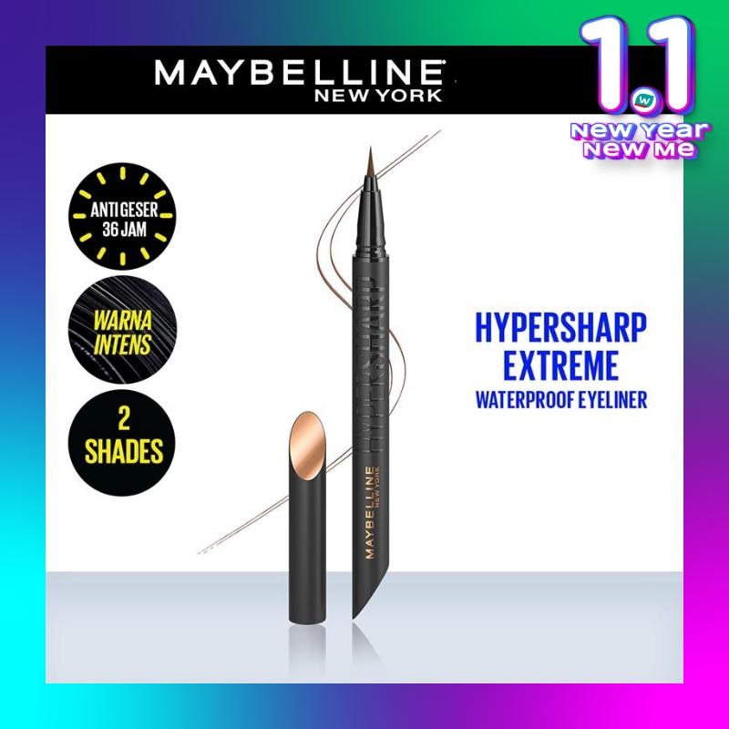 Hypersharp Extreme Liquid Eyeliner - Eye MakeUp - Waterproof Eyeliner Cokelat