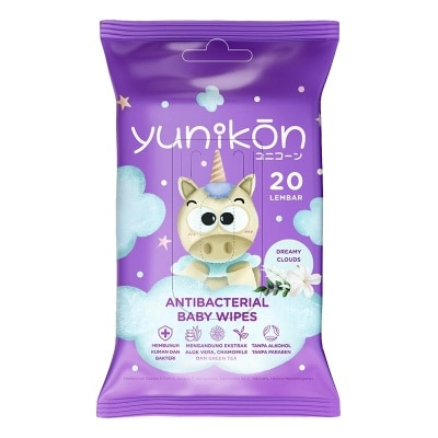 YUNIKON Dreamy Clouds AntiBacterial Baby Wipes 20s