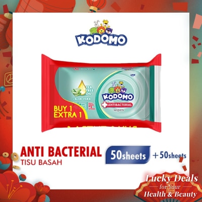 KODOMO Kodomo Wet Wipes Antibacterial  50'S