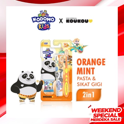 KODOMO Kodomo Pasta &. Sikat Gigi 2In1 Pro Kids Orange Mint