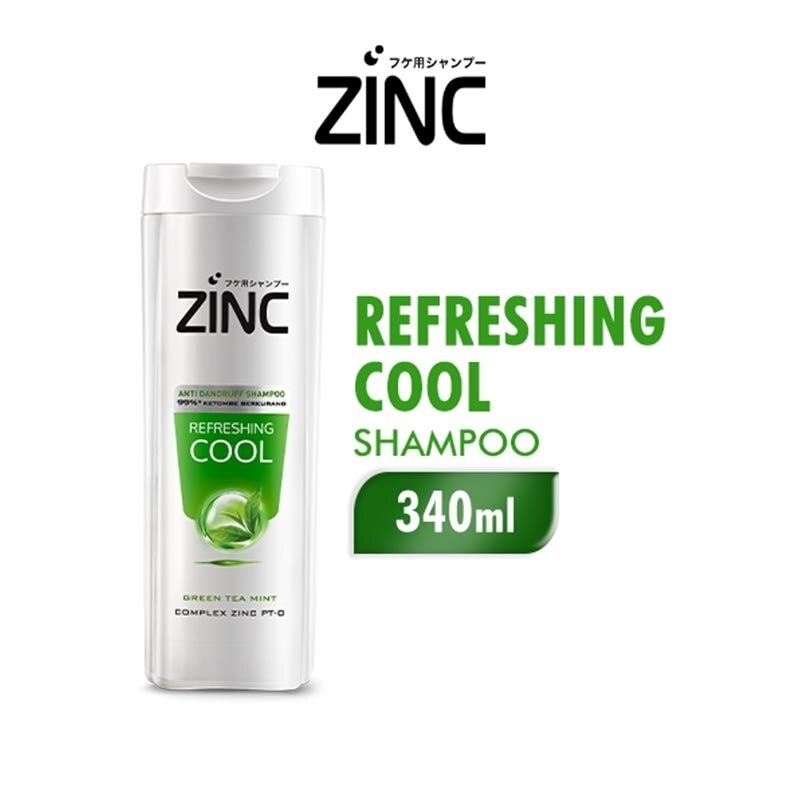 Zinc Shampoo Refreshing Cool Green Tea 340ml