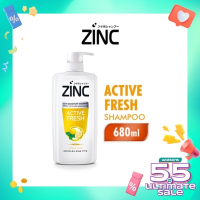 ZINC Zinc Shampoo Active Fresh Lemon Mint Pump 680ml