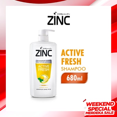 ZINC Zinc Shampoo Active Fresh Lemon Mint Pump 680ml