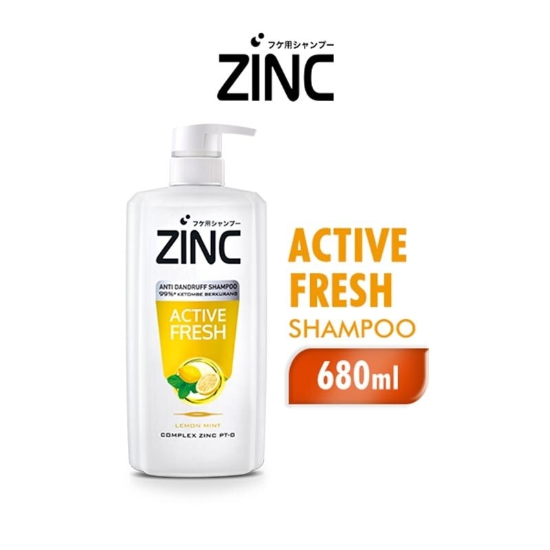 Zinc Shampoo Active Fresh Lemon Mint Pump 680ml