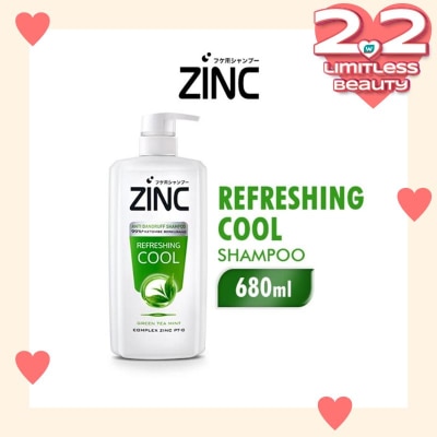 ZINC Zinc Shampoo Refreshing Cool Green Tea Pump 680ml