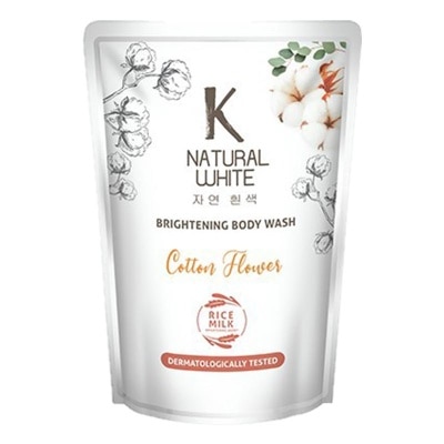 K NATURAL Bodywash White Cotton Flower Pouch 400ml