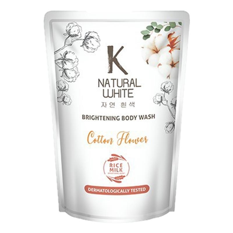 Bodywash White Cotton Flower Pouch 400ml