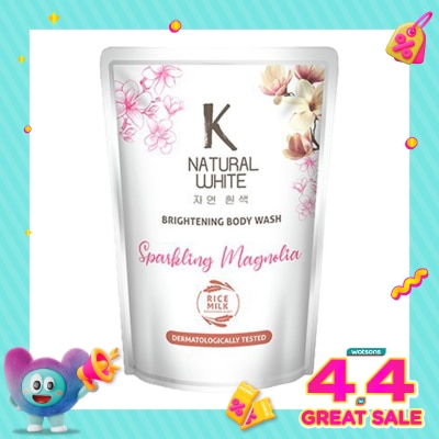 K NATURAL - Sabun Mandi White Sparkling Magnolia Pouch 400ml