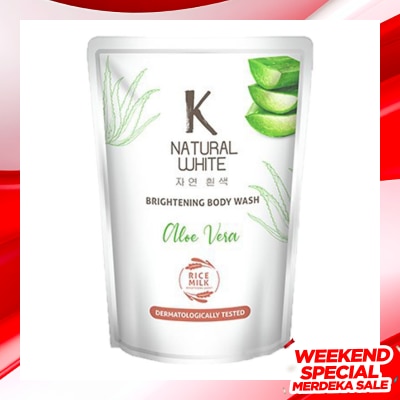 K NATURAL Bodywash White Aloe Vera Pouch 420ml