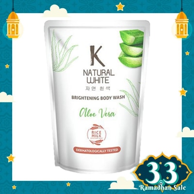 K NATURAL Bodywash White Aloe Vera Pouch 420ml