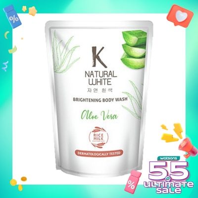 K NATURAL Bodywash White Aloe Vera Pouch 420ml
