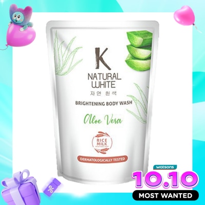 K NATURAL Bodywash White Aloe Vera Pouch 420ml image