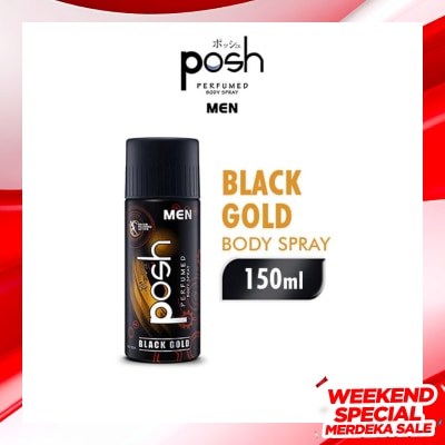 POSH Posh Body Spray Cologne Men Black Gold Botol 150ml