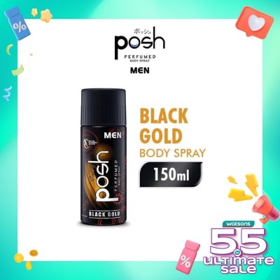 POSH Posh Body Spray Cologne Men Black Gold Botol 150ml