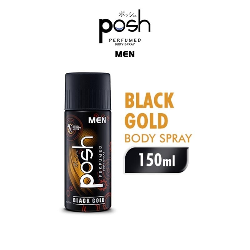 POSH B/SPRAY MEN BLACK GOLD 150ML