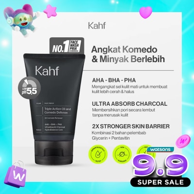 KAHF - Triple Action Oil and Comede Defense Face Wash 100 ml image