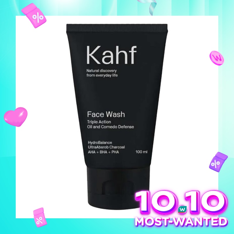 Promo Harga Kahf Face Wash Triple Action Oil and Comedo Defense 100 ml - Watsons