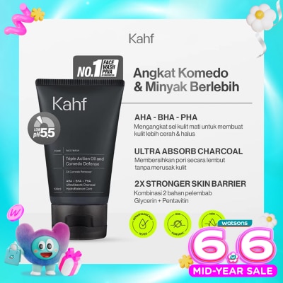 KAHF - Triple Action Oil and Comede Defense Face Wash 100 ml
