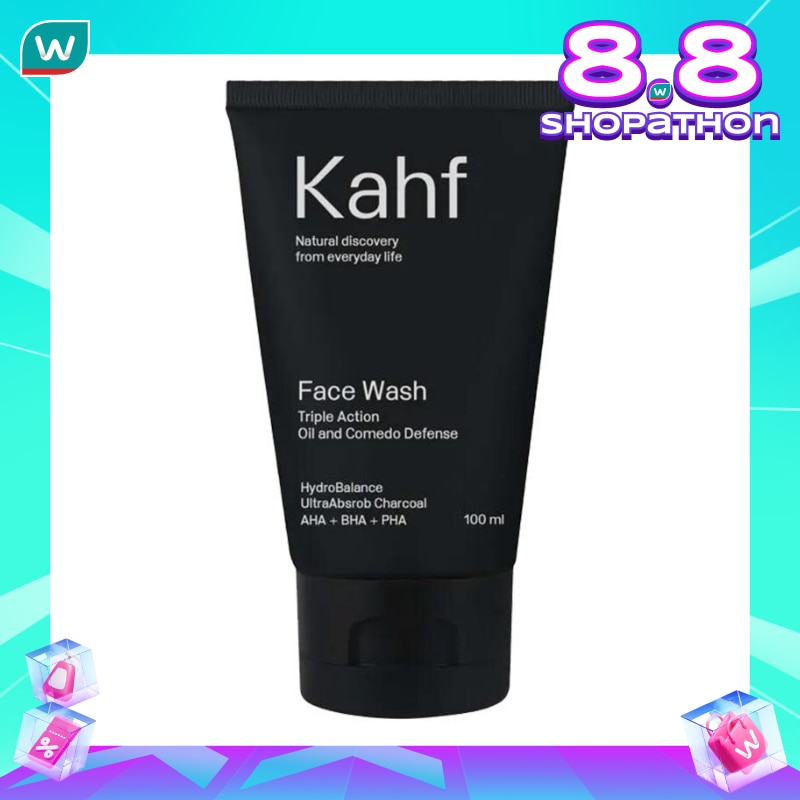 Promo Harga Kahf Face Wash Triple Action Oil and Comedo Defense 100 ml - Watsons