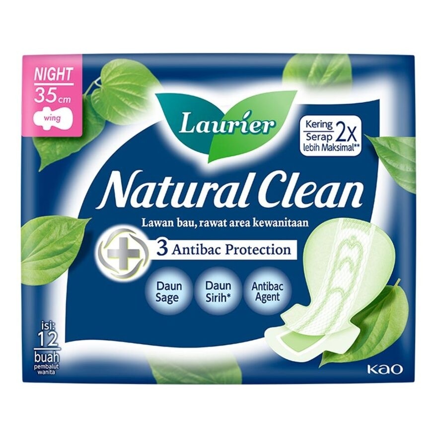 Laurier Natural Clean Night 35Cm 12'S