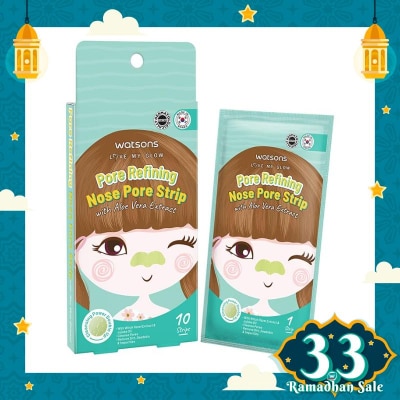 WATSONS Watsons Pore Rfn Nose Pore Strip Aloe Vera 10S