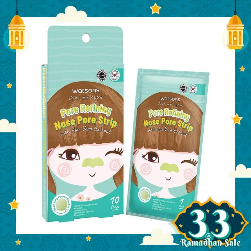 Watsons Pore Rfn Nose Pore Strip Aloe Vera 10S