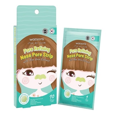 WATSONS Watsons Pore Rfn Nose Pore Strip Aloe Vera 10S