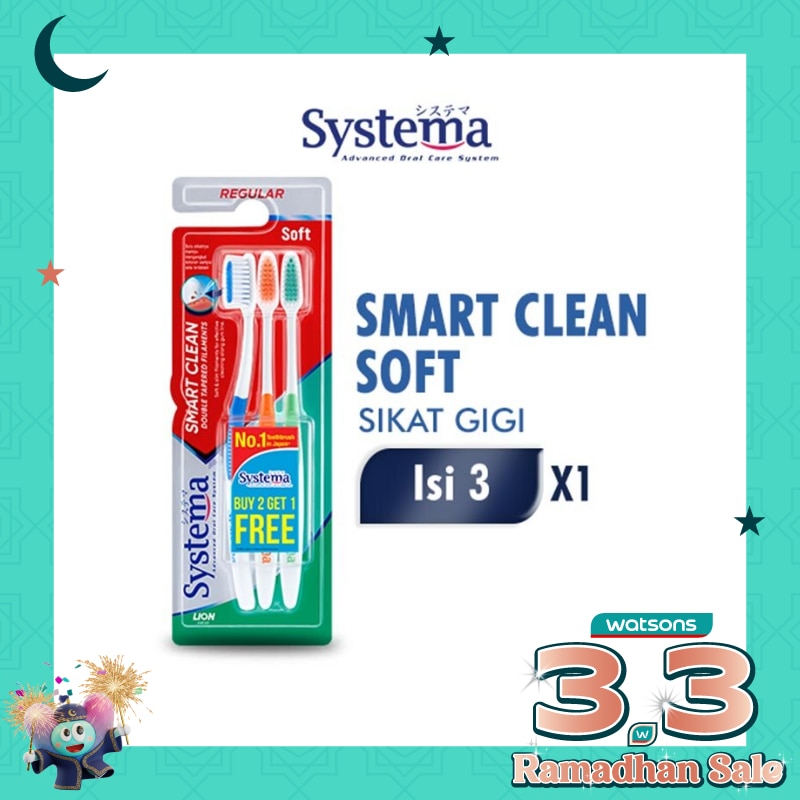 Systema Toothbrush Smart Clean Soft 3'S