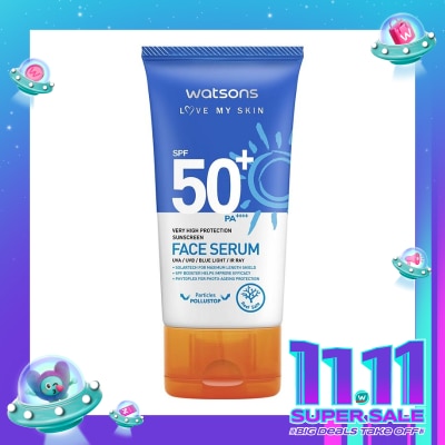 WATSONS Very High Protection Sunscreen Face Serum SPF50+ PA++++ 50ml