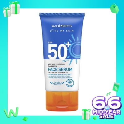 WATSONS Very High Protection Sunscreen Face Serum SPF50+ PA++++ 50ml