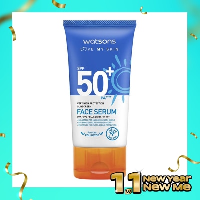 WATSONS Very High Protection Sunscreen Face Serum SPF50+ PA++++ 50ml