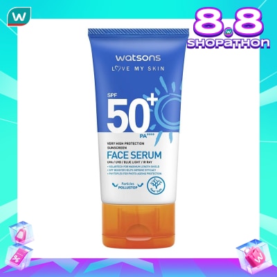 WATSONS Very High Protection Sunscreen Face Serum SPF50+ PA++++ 50ml