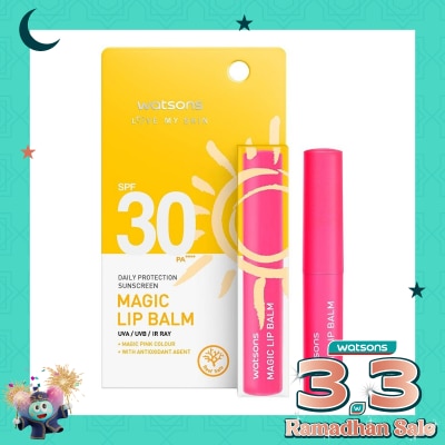 WATSONS Daily Protection Sunscreen Magic Lip Balm SPF30 PA++++ 1.7g