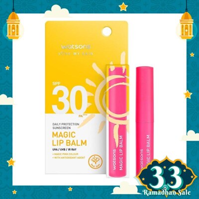 WATSONS Daily Protection Sunscreen Magic Lip Balm SPF30 PA++++ 1.7g