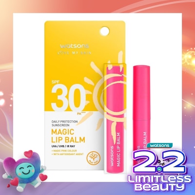 WATSONS Daily Protection Sunscreen Magic Lip Balm SPF30 PA++++ 1.7g