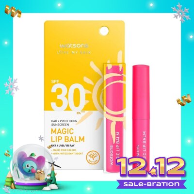 WATSONS Daily Protection Sunscreen Magic Lip Balm SPF30 PA++++ 1.7g