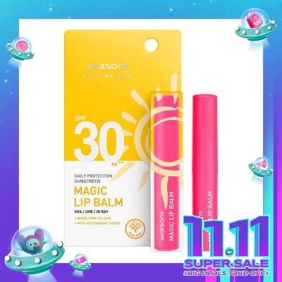 WATSONS Daily Protection Sunscreen Magic Lip Balm SPF30 PA++++ 1.7g