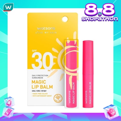 WATSONS Daily Protection Sunscreen Magic Lip Balm SPF30 PA++++ 1.7g