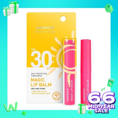 WATSONS Daily Protection Sunscreen Magic Lip Balm SPF30 PA++++ 1.7g