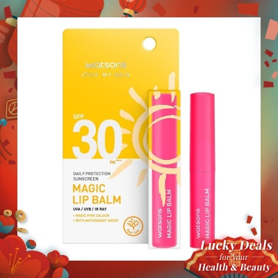 WATSONS Daily Protection Sunscreen Magic Lip Balm SPF30 PA++++ 1.7g