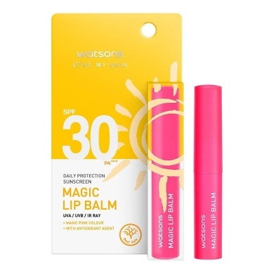 WATSONS Daily Protection Sunscreen Magic Lip Balm SPF30 PA++++ 1.7g