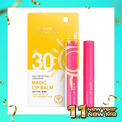 WATSONS Daily Protection Sunscreen Magic Lip Balm SPF30 PA++++ 1.7g