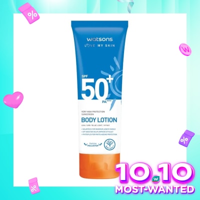 WATSONS Very High Protection Sunscreen Body Lotion SPF50+ PA++++ 100ml