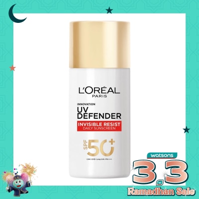 L'OREAL UV Defender Serum Protector Sunscreen Invisible Resist SPF 50+ PA++++ 50ml