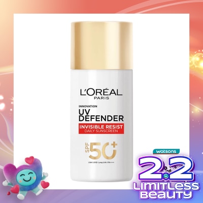 L'OREAL UV Defender Serum Protector Sunscreen Invisible Resist SPF 50+ PA++++ 50ml