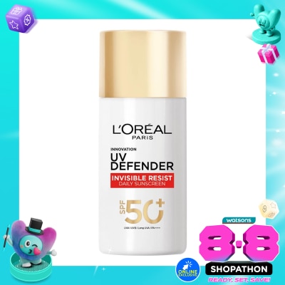 L'OREAL - UV Defender Serum Protector Sunscreen Invisible Resist SPF 50+ PA++++ 50ml image