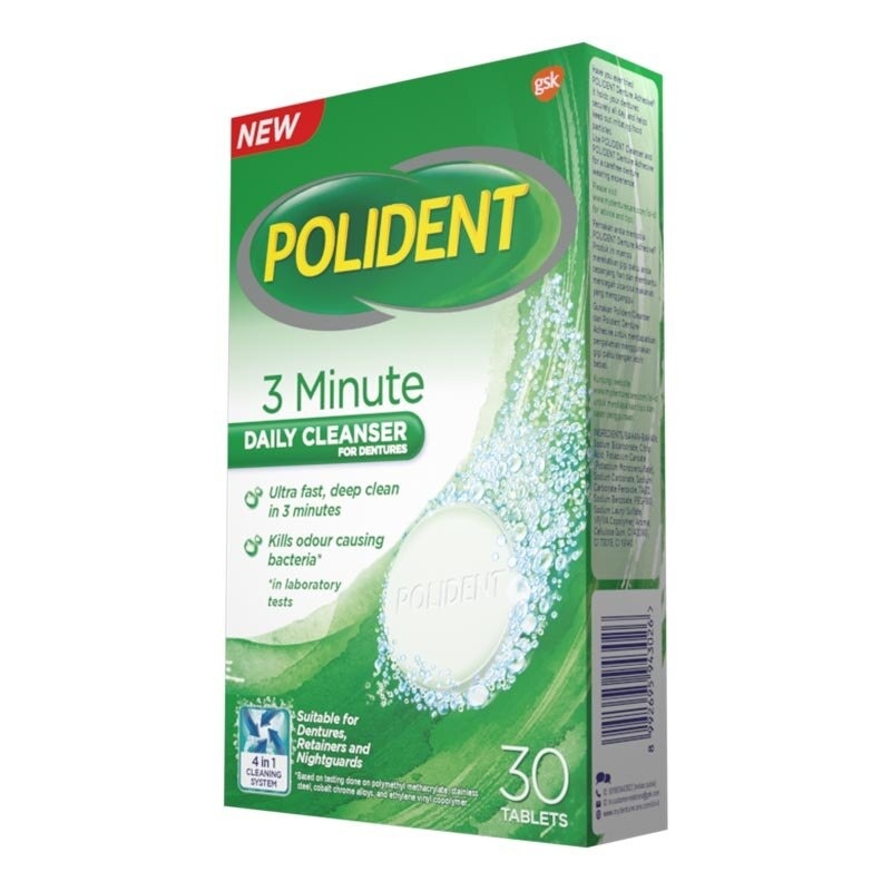 POLIDENT DAILY CLEANSER 30'S