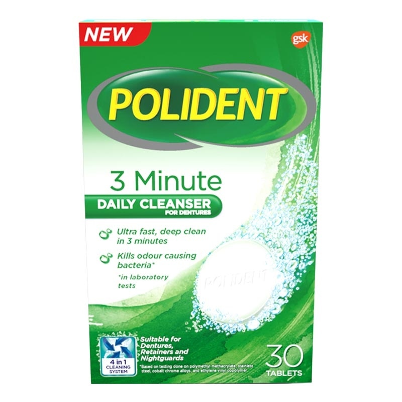 3 Minutes Daily Cleanser for Dentures Tablet 30'S