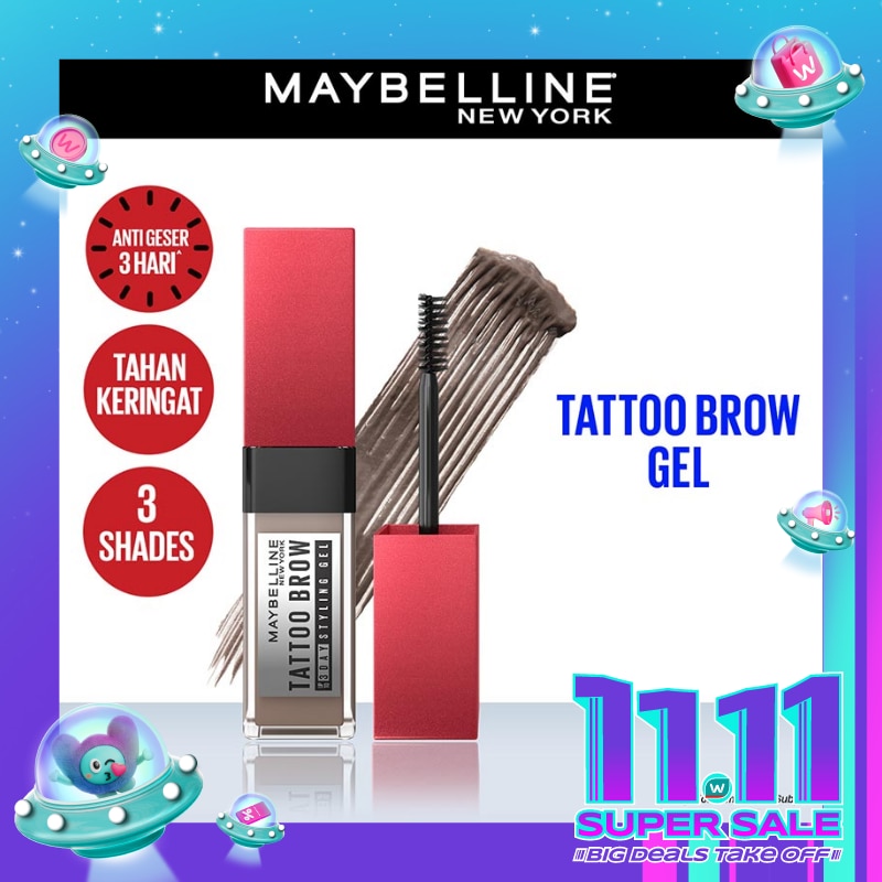 MAYBELLINE Tattoo Brow 3 Day Styling Gel Grey Brown