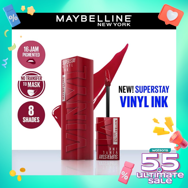 Promo Harga Maybelline Superstay Vinyl Ink 10 Lippy  - Watsons